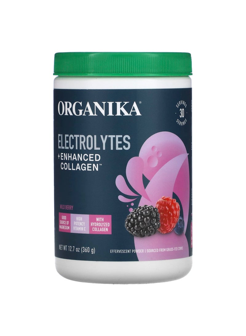 Electrolytes + Enhanced Collagen, Wild Berry, 12.7 oz (360 g)